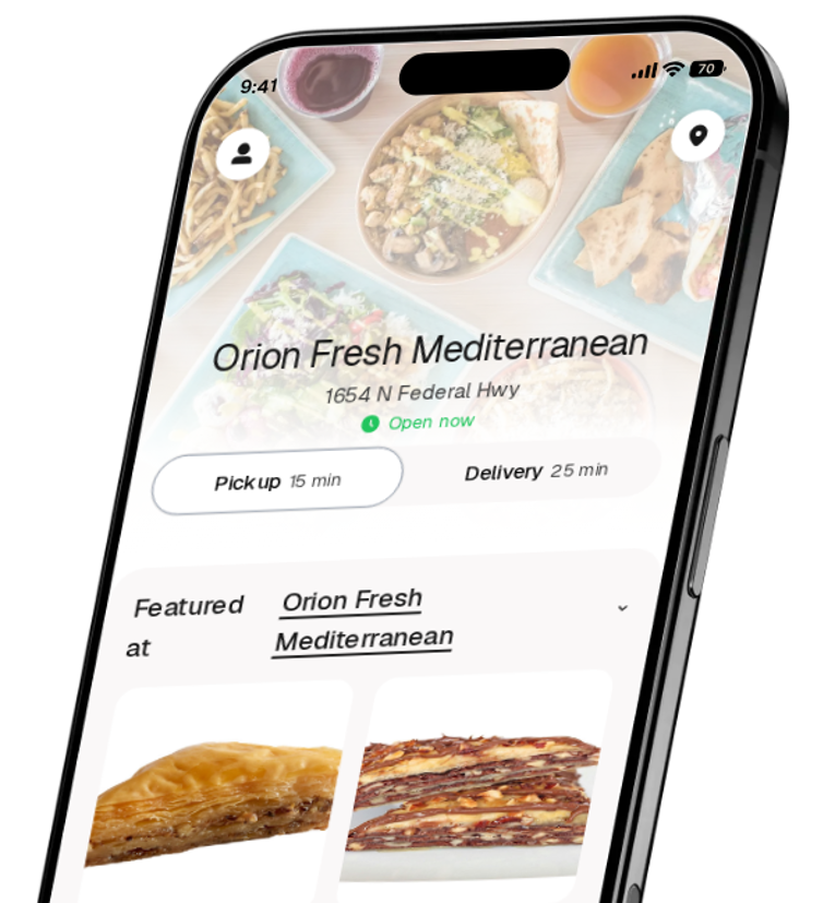 Orion Fresh Mediterranean app preview